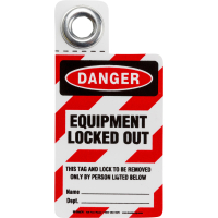 PADLOCK TAG-D-EQUIP. LOCKED...