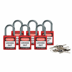 Compact safe padlock 25mm Sha KD Red/6