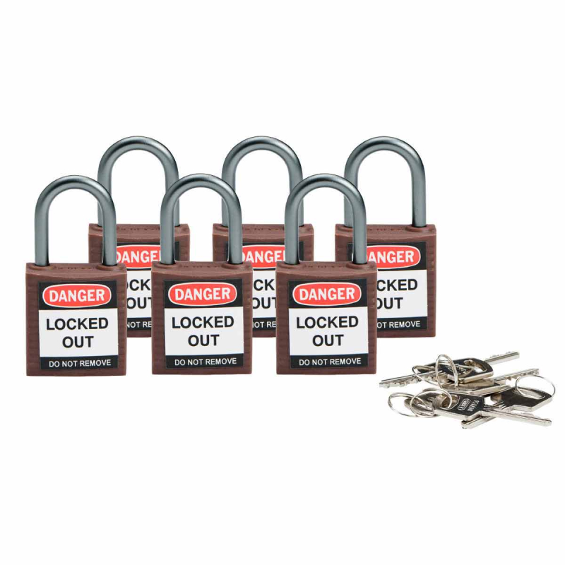 Compact safe padlock 25mm Sha KD Brown/6