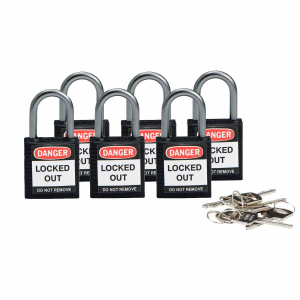 Compact safe padlock 25mm Sh KD Black/6