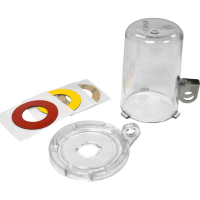 16MM CLEAR PUSH BUTTON LO W/ TALL COVER