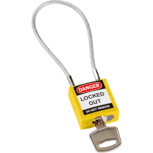 Compact Cable Padlock Yellow 20cm KD