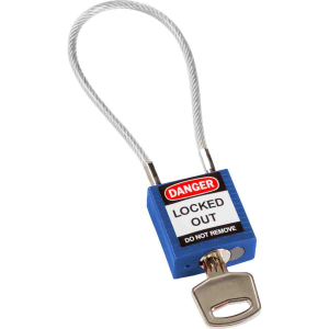 Compact Cable Padlock Blue 20cm KD