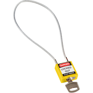 Compact Cable Padlock Yellow 40cm KD