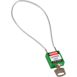 Compact Cable Padlock Green 40cm KD