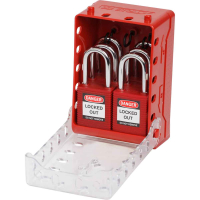 Compact Lock Box+6 Red Keyed-Alike Locks