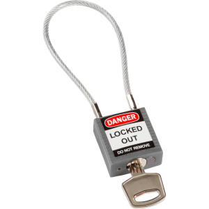 Compact Cable Padlock Grey 20cm KD