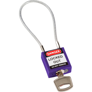 Compact Cable Padlock Purple 20cm KD