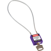 Compact Cable Padlock Purple 40cm KD