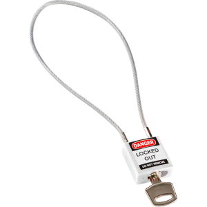 Compact Cable Padlock White 40cm KD