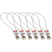 Compact Cable Padlock White 40cm  KA/6PK