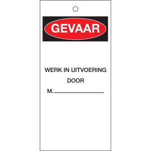 TAG-N-GEVAAR WERK IN.-75X160MM