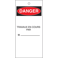 TAG-F- DANGER TRAVAUX EN COURS-75X160MM