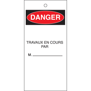 TAG-F- DANGER TRAVAUX EN COURS-75X160MM