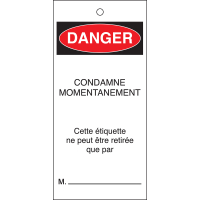 TAG-F-DANGER CONDAMNE-75X160MM