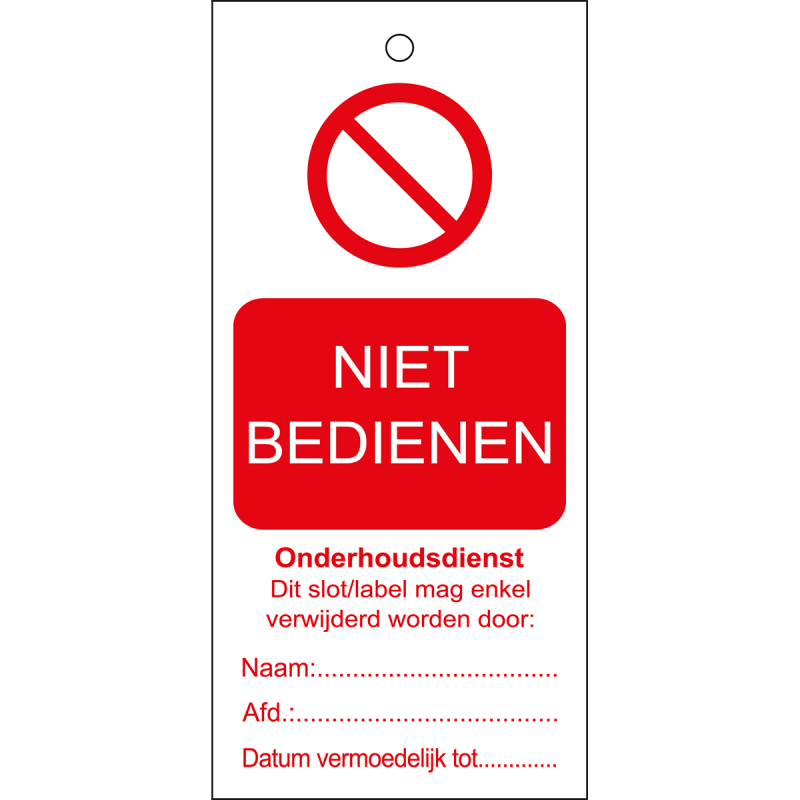 TAG-NIET BDN. ONDERH.-50X110MM