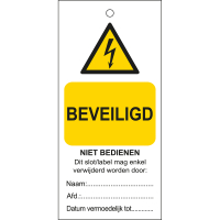 TAG-N BEVEILIGD-75X160MM