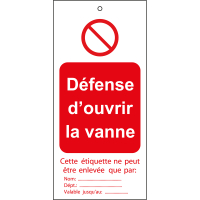 TAG-F DEFENSE D'OUVR.-75X160MM