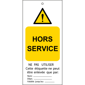 TAG-HORS SERV ICE-50X110MM