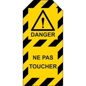 TAG-F NE PAS TOUCHER-75X160MM