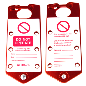 DO NOT OPERATE LOCKOUT HASP RED/ALU PK5