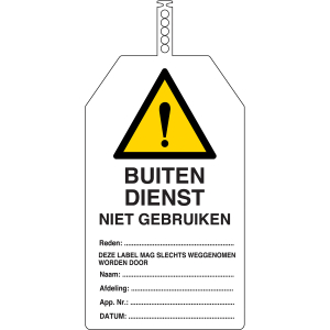 VL-TYPE 2-145X85MM SAFETY TAGS
