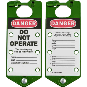 GREEN LABELLED LOCKOUT HASP ALUMINIUM