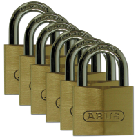 BRASS PADLOCK 50 MM HARD ST SHACK 6/PAC