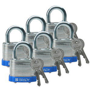 STEEL PADLOCK 20MM SHA KD BLUE/6