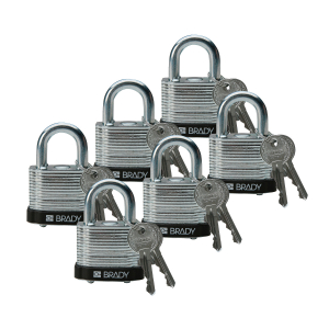 STEEL PADLOCK 20MM SHA KD BLACK/6