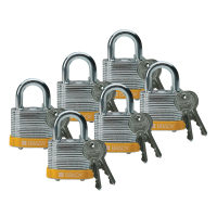 STEEL PADLOCK 20MM SHA KD YELLOW/6