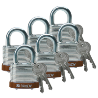 STEEL PADLOCK 20MM SHA KD BROWN/6