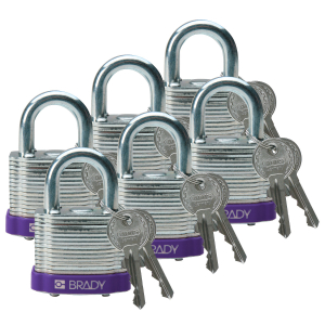 STEEL PADLOCK 20MM SHA KD PURPLE/6