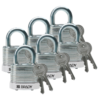 STEEL PADLOCK 20MM SHA KD WHITE/6