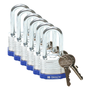 STEEL PADLOCK 38MM SHA KD BLUE/6