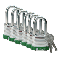 STEEL PADLOCK 38MM SHA KD GREEN/6