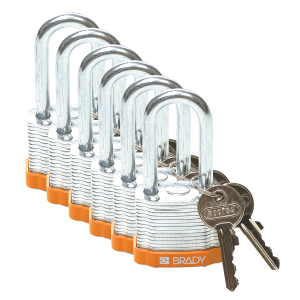 STEEL PADLOCK 38MM SHA KD ORANGE/6