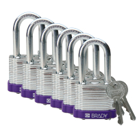 STEEL PADLOCK 38MM SHA KD PURPLE/6