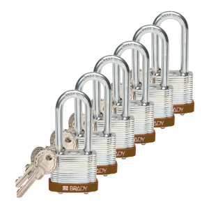 STEEL PADLOCK 51MM SHA KD BROWN/6