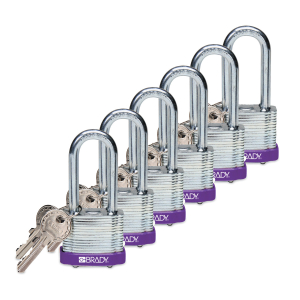 STEEL PADLOCK 51MM SHA KD PURPLE/6