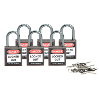 Compact safe padlock 25mm Sha KD Grey/6