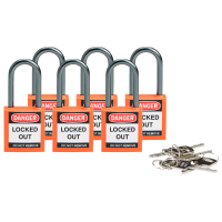 BRADY COMPACT LOCKOUT PADLOCK ORANGE