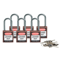 Compact safe padlock 38mm Sha KD Brown/6