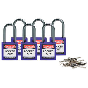 BRADY COMPACT LOCKOUT PADLOCK PURPLE