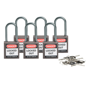 BRADY COMPACT LOCKOUT PADLOCK GREY