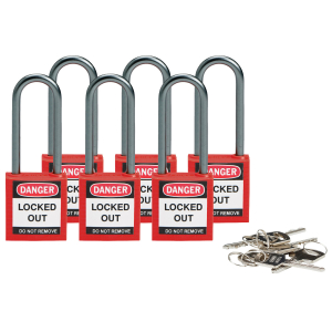 Compact safe padlock 50mm Sha KD Red/6