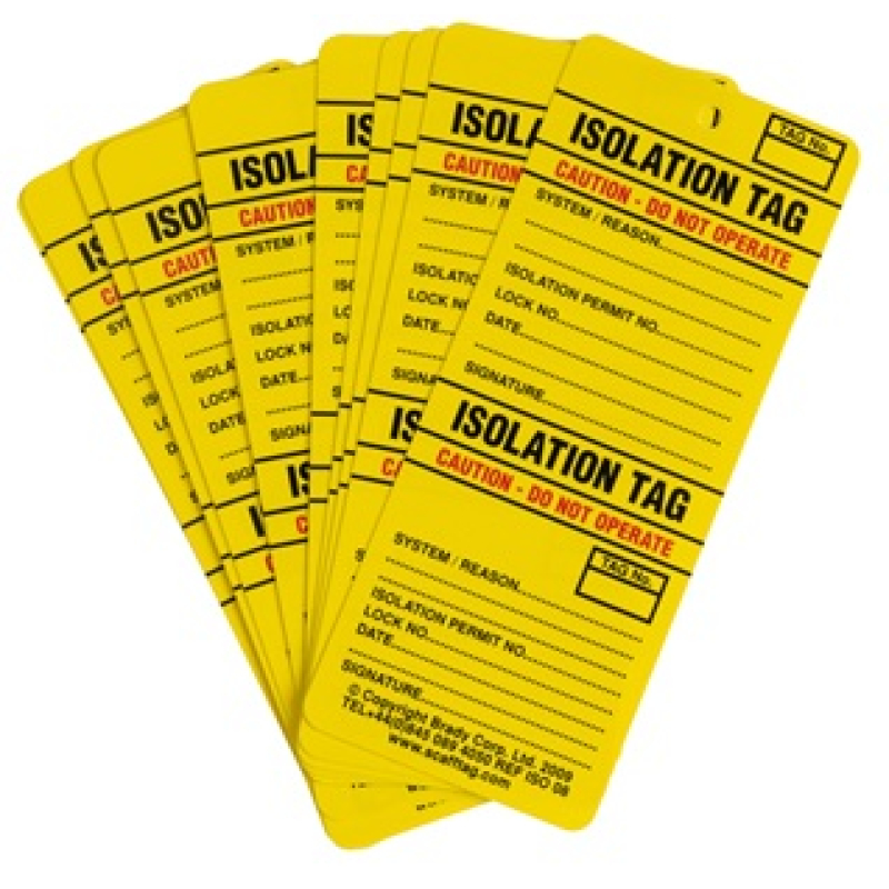 ISO 08 ISOLATION TAG