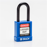 SFTY SECU PADLOCK 38MM ST SHA KD BLUE/6