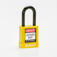 SFTY SECU PADLOCK 38MM ST SHA KD YEL/6