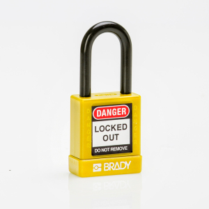 SFTY SECU PADLOCK 38MM ST SHA KD YEL/6